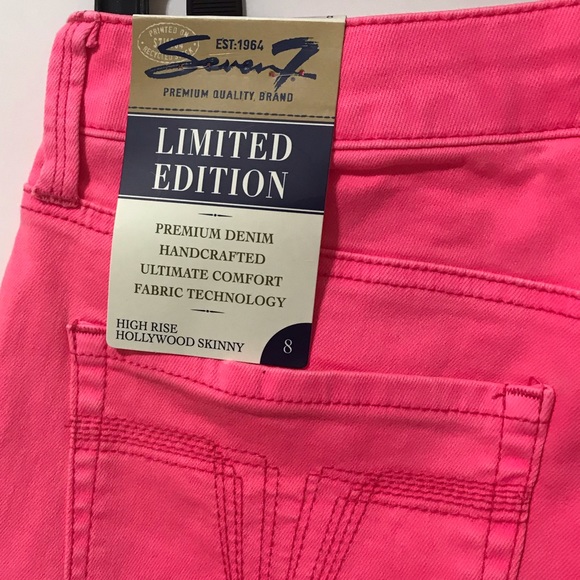 SEVEN 7 High Rise Skinny Denim Pants, Size 8 - Picture 8 of 13